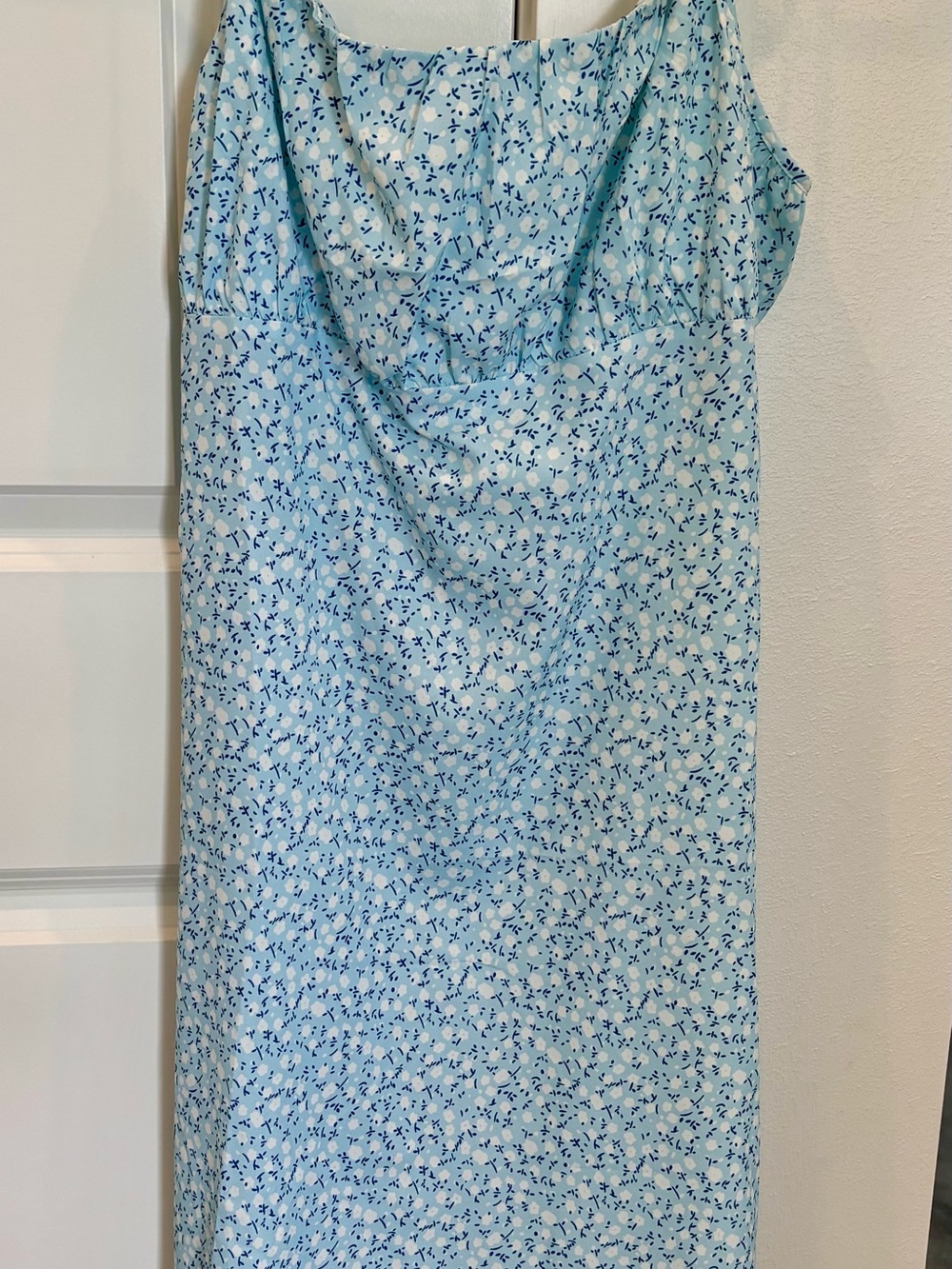Light Blue Floral Slip Dress